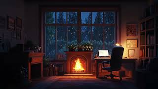 Ember & Ivory  Gentle Piano Notes Blending with the Warmth of a Fireplace for Calm Nights and Stress