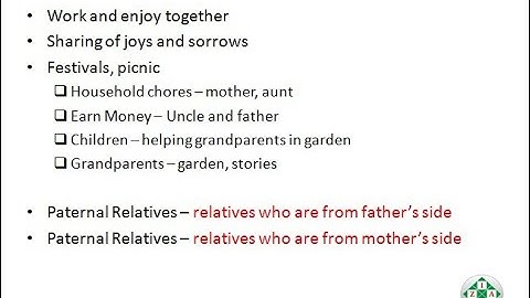 Family & Relations - Chapter 1 EvS, Class 3