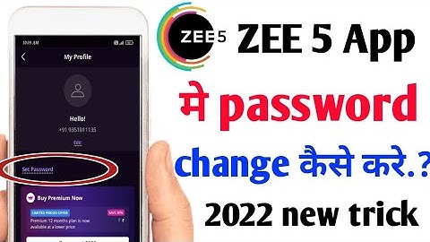 zee5 app mai password change kaise kare!! how to change password in zee5 app!!