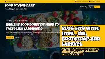 Blog Site with HTML, CSS, Bootstrap n Laravel: 11 Blog Post Display Page Design