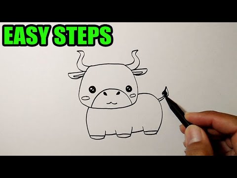 How To Draw A Cartoon Buffalo
