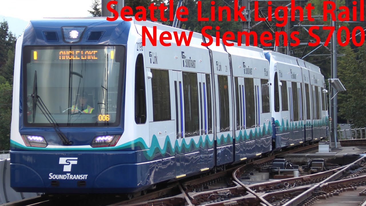 Seattle Transit Link Light Rail-The Brand New Siemens S70 Trains In Service! - YouTube