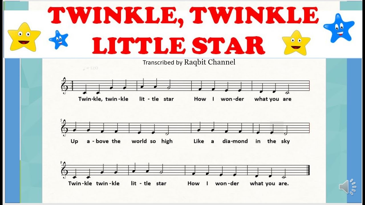 What are the lyrics to 'Twinkle Twinkle Little Star' - Classical Music