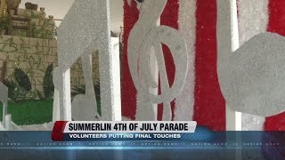 Crews put finishing touches on Summerlin Patriotic Parade floats