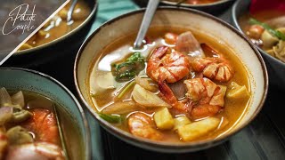 🔥 থাই শ্রিম্প টম-ইয়াম স্যুপ রেসিপি || Shrimp Tom Yum Soup Recipe 😍