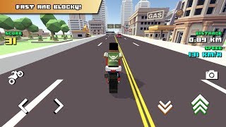 Blocky Moto Racing 🏁 Android Gameplay screenshot 4