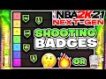 RANKING ALL THE SHOOTING BADGES IN TIERS ON NBA 2K21 NEXT GEN