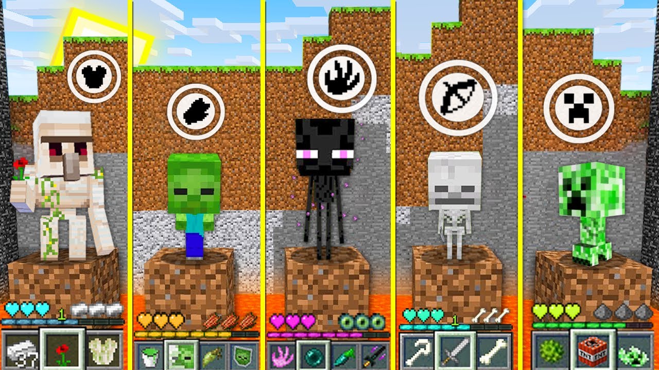 MINECRAFT HOW TO SAVE BABY MOBS - ZOMBIE GOLEM ENDERMAN SKELETON ...
