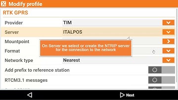 X-PAD Tutorials: INSTRUMENT CONFIGURATION Profile GNSS Network rover internal internet