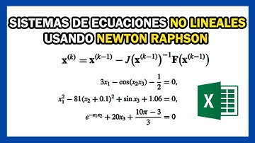 Método de Newton-Raphson para Resolver Sistemas de Ecuaciones No Lineales en Excel
