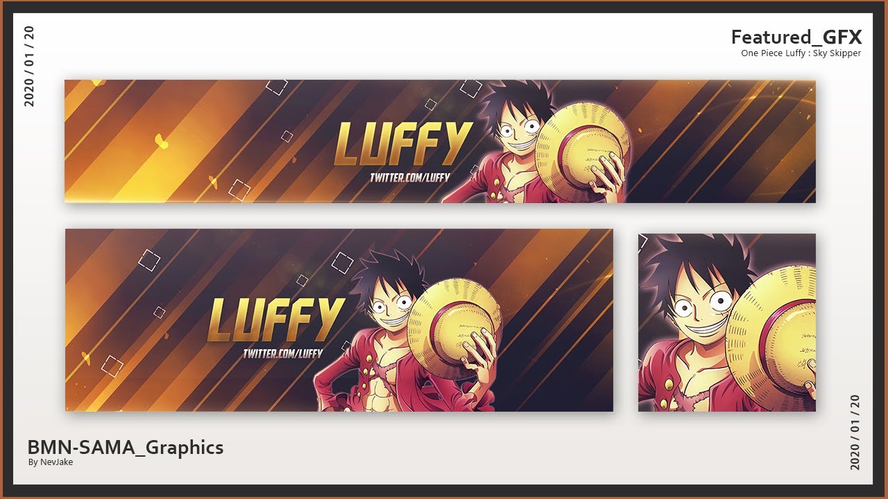 Free Anime Youtube Banner - One Piece Luffy : The Skipper《海贼王:路飞船长