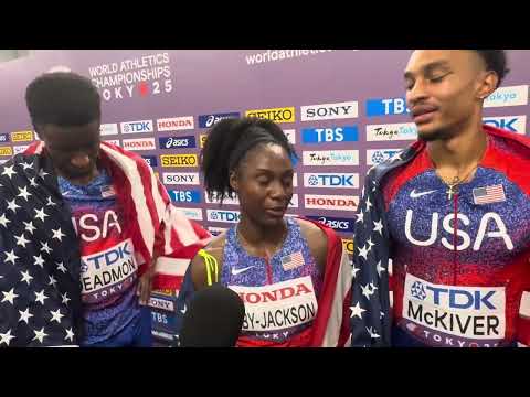 USA mixed gender 4x400 gold medal team 2025 World Championships Tokyo