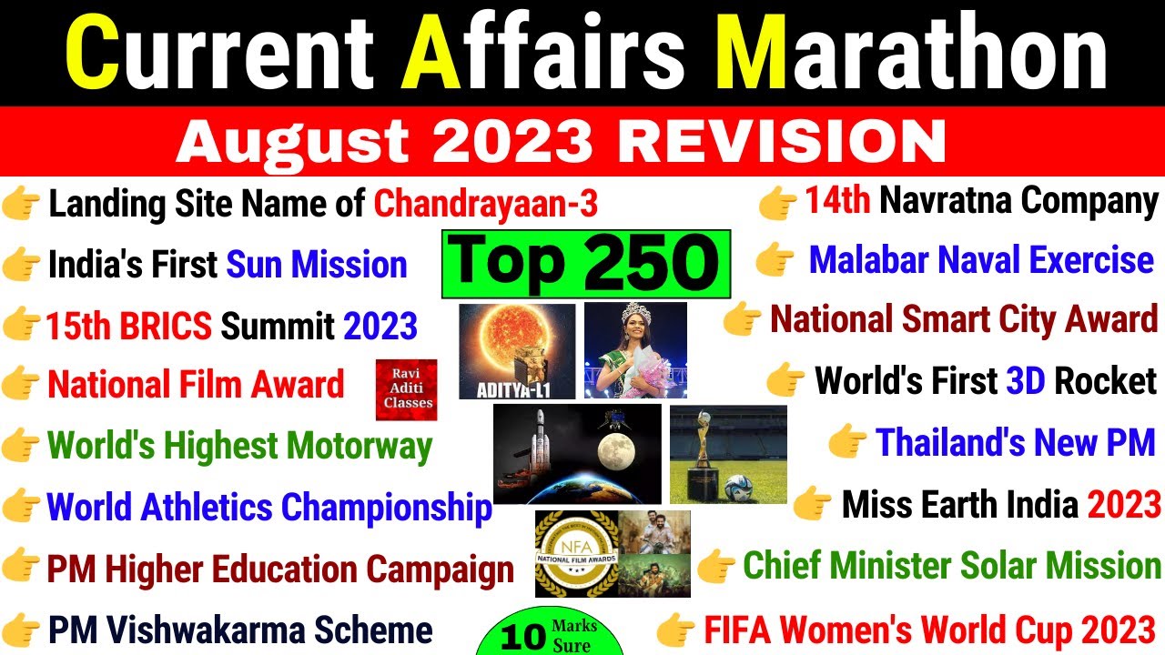 current-affairs-2023-marathon-top-250-august-2023-monthly-current