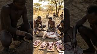 So Real! Hadzabe Tribe Preparing Wild Boar from the Hunt 🐗🔥 | Primitive African Life