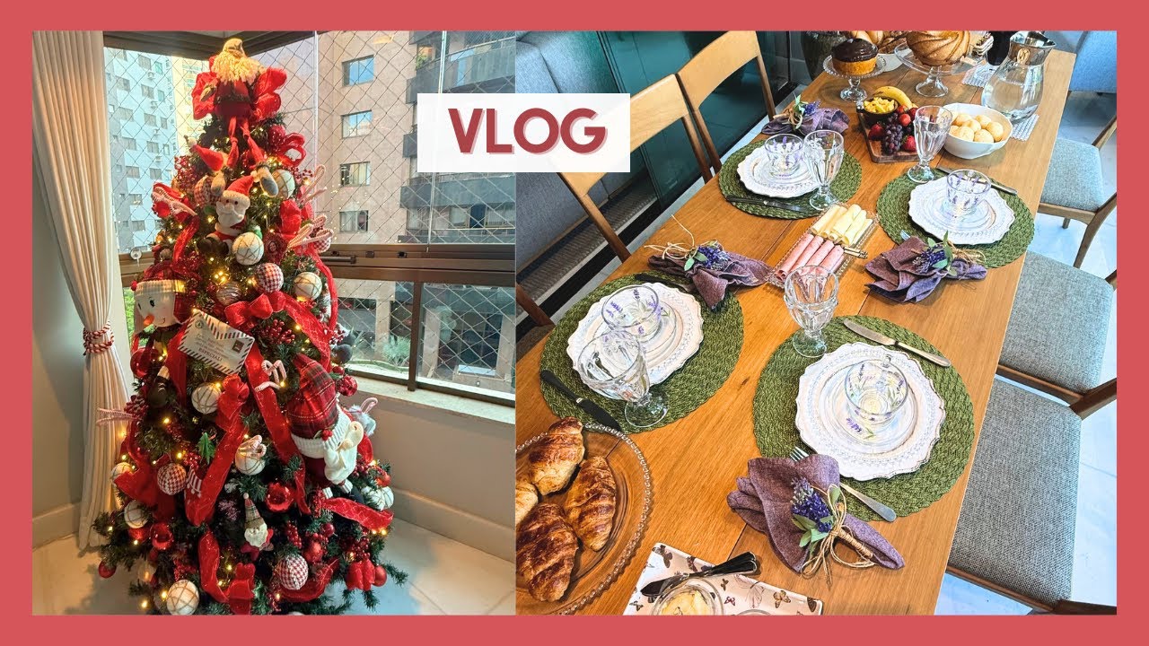 Mudei toda minha decoração de Natal,  Recebendo amigas em casa para café da manhã