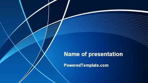 Deep Blue Theme PowerPoint Template by PoweredTemplate.com