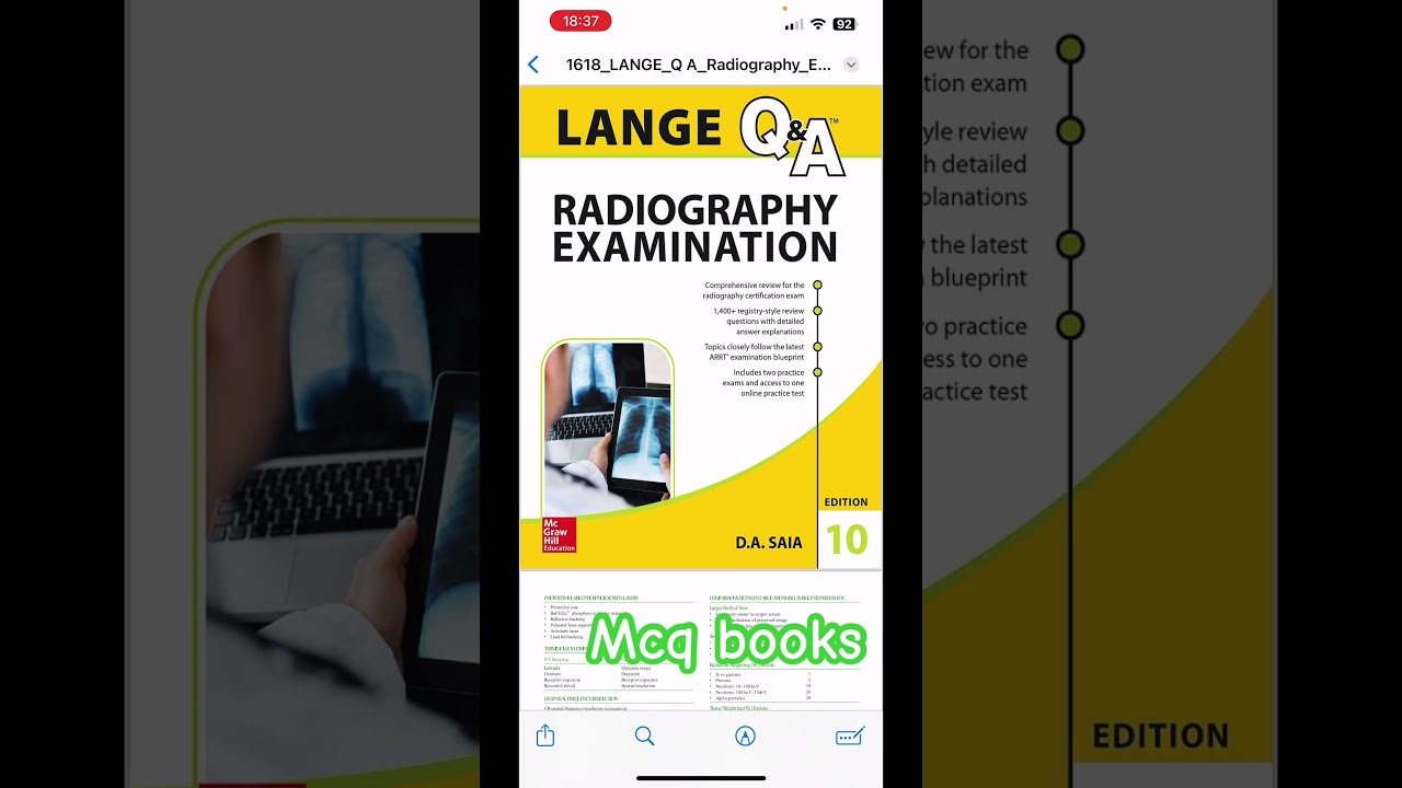 MCQ books for Radiographers Govt Exam 2023 