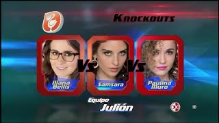 Iliana Beilis vs Samsara Huesca vs Paulina Muro (los knockouts La voz México 2014)