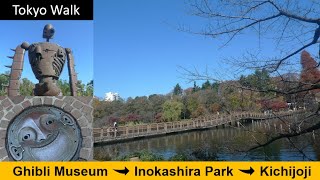 A walking route to visit Ghibli Museum, Inokashira Park, Harmonica Alley & Kichijoji together
