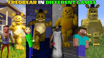 FREDBEAR IN DIFFERENT GAMES // Gmod, Granny, Minecraft, Roblox, Baldi