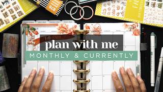 OCTOBER PLAN WITH ME :: Monthly & Currently Page Memory Planner Setup in a Half Letter Discbound