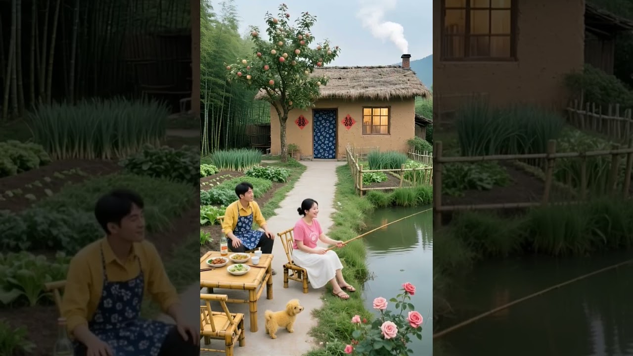 Between these mountains and rivers, there is a quiet little world. The cottage stands by the water