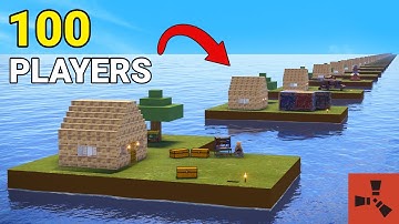 I Gave 100 Rust Players Their MINECRAFT Island - Random Items