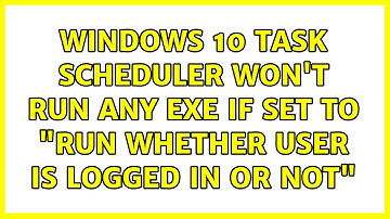 Windows 10 task scheduler won