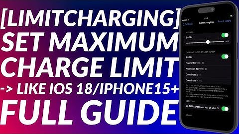 LimitCharging: Set Custom Charging Limit like iOS 18/iPhone 15 on iOS 15/16 for Rootless Jailbreaks