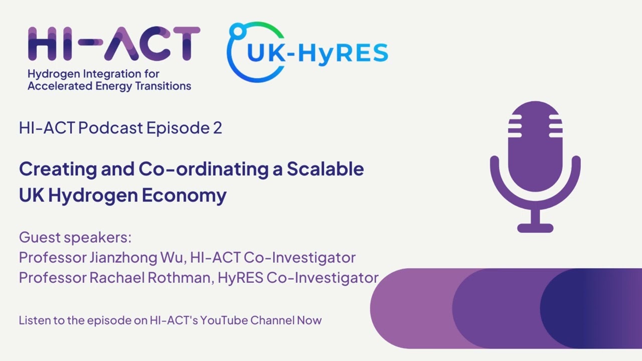 HI-ACT Podcast Episode 2 - Creating and Co-ordinating a Scalable UK Hydrogen Economy