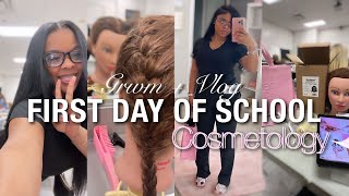 GRWM \/ VLOG : FIRST DAY Of SCHOOL 💇🏽‍♀️💘( Cosmetology )