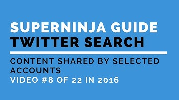 The SuperNinja Guide to Twitter Advanced Search 2016: #8 Sixth Hack - Content shared by accounts