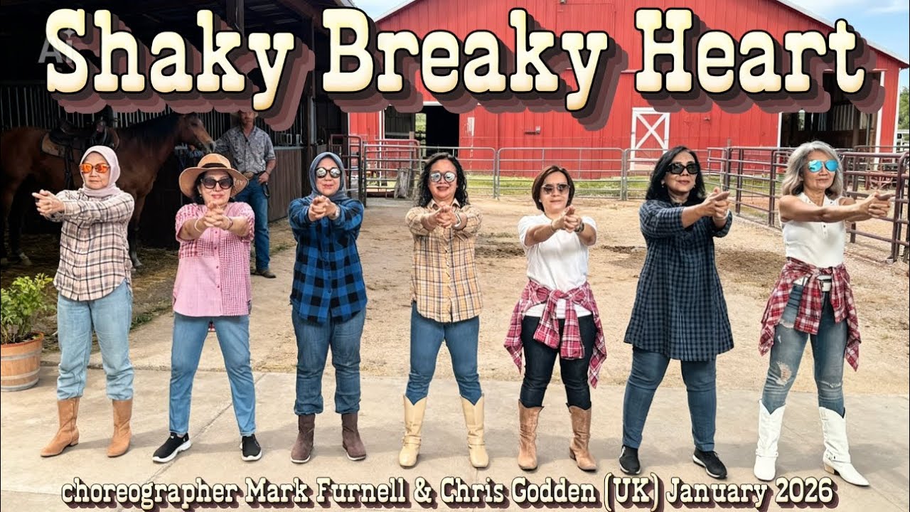 SHAKY BREAKY HEART Linedance choreographer Mark Furnell & Chris Godden (UK) demo by Happy Giriloka