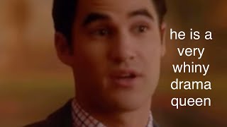 blaine anderson being the hilarious drama queen he is for 4 minutes gay