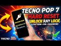 Haw to Hard Reset Tecno pop 7 (BF7)pattern and password Unlock 2026