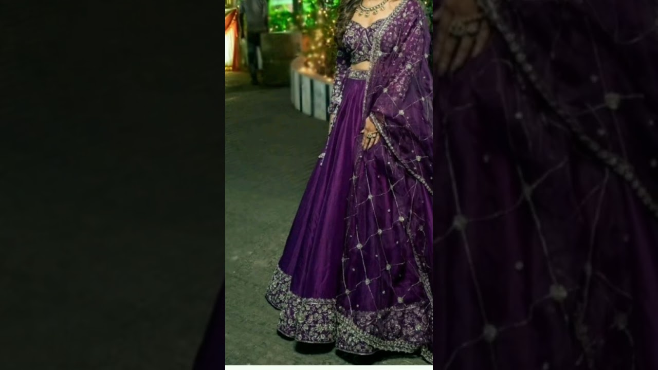 purple colour lehenga 