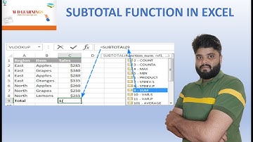 MS Excel - Subtotal