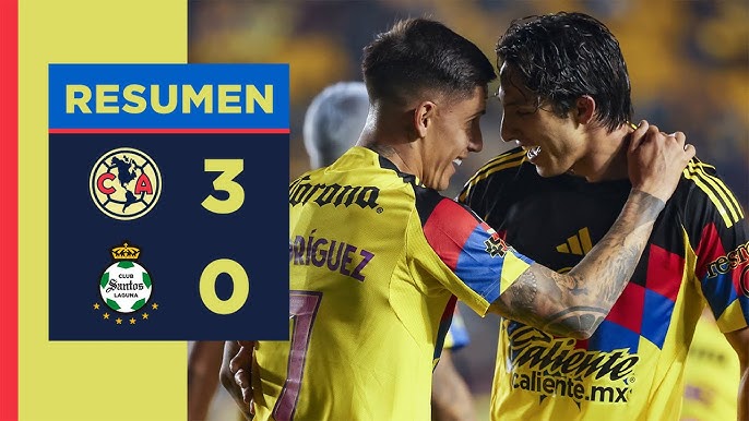América domina a Santos con goleada 3-0 y se posiciona como sublíder en el Apertura 2025