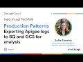 Production Patterns: Exporting Apigee logs to BQ and GCS for analysis