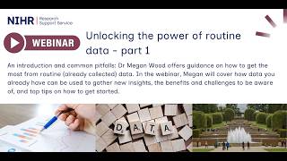 Webinar: Unlocking the power of routine data - part 1