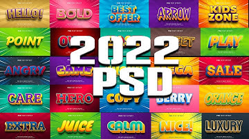 2022 Text Effect Photoshop Tutorial Vol 12