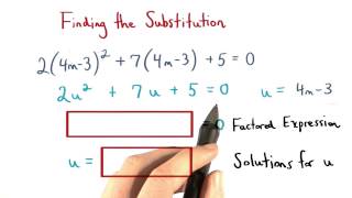 Making the Substitution and Solving for u - Visualizing Algebra