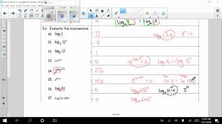 Unit 7 Lesson 1 part 2 Logarithmic Functions Notes Video