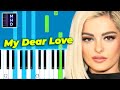 Bebe Rexha - My Dear Love (feat. Ty Dolla $ign and Trevor Daniel) (Piano Tutorial Easy)