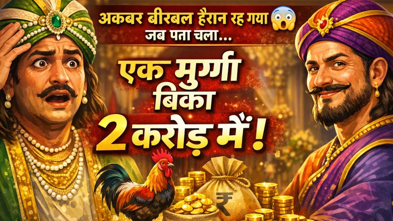अकबर बीरबल हैरान रह गया 😱 | जब बीरबल ने 2 करोड़ का मुर्गा बेच दिया | Akbar Birbal Kahani