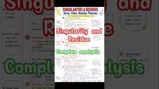 Singularity & Residues | Zeros, Poles and Residue Theorem#csirnet #gatemaths #iitjam #exam