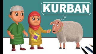 Cara Menggambar NUSSA dan RARA memberi makan hewan KURBAN - Idul Adha