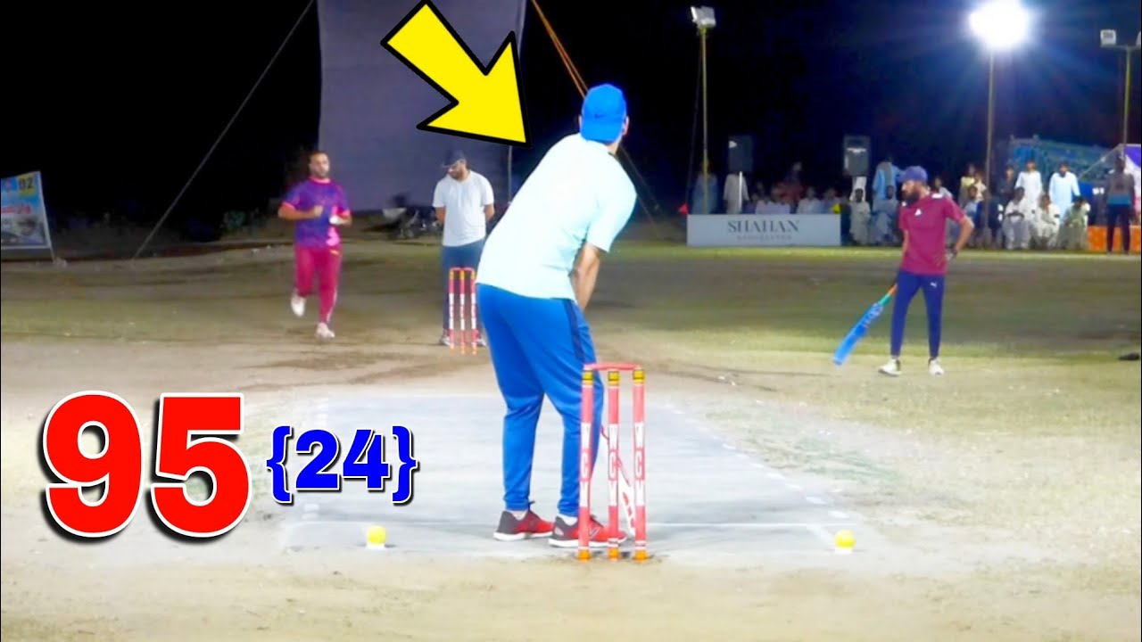 NO LOOK 🤨🧐95 RUNS NEED 24 BALLS BIG MATCH IN CRICKET HISTORY EVER TAPE ...