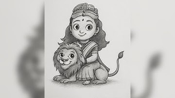 Maa durga drawing l devi drawing easy l maa durga pencil drawing easy l chitra