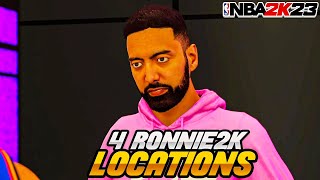 ALL 4 RONNIE 2K LOCATIONS - HOW TO UNLOCK REBIRTH, SPAWN LOCATIONS & TAKE OFF SHIRT IN NBA 2K23
